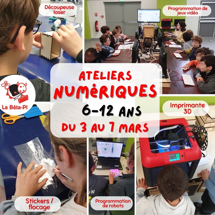 Atelier 6-12 ans petites vacances