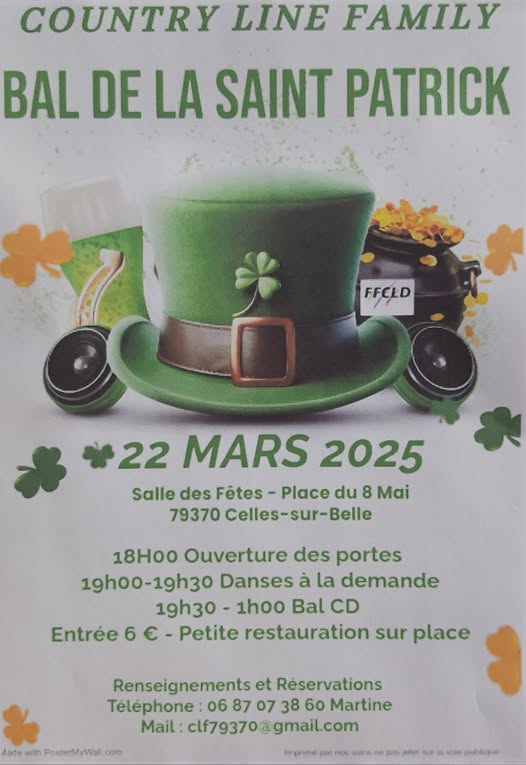 Bal de la Saint Patrick à Celles-sur-Belle