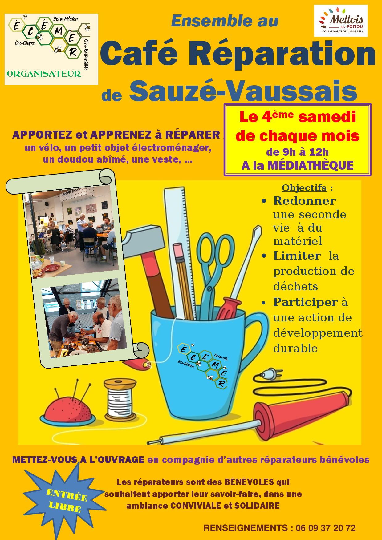 Café Réparation à Sauzé-Vaussais