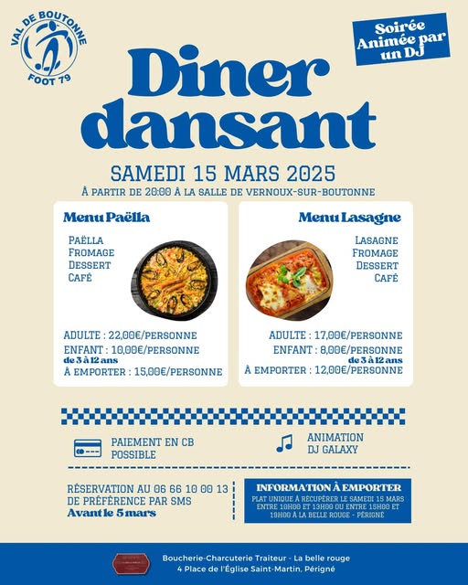 Dîner dansant à Vernoux-sur-Boutonne