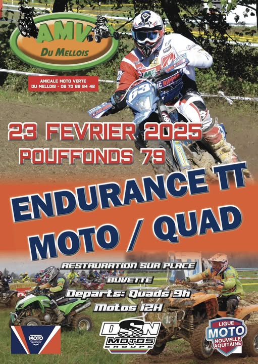 Endurance TT Moto/Quad à Pouffonds