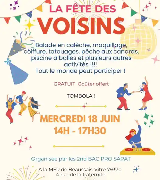 La Fête des Voisins à Beaussais-Vitré