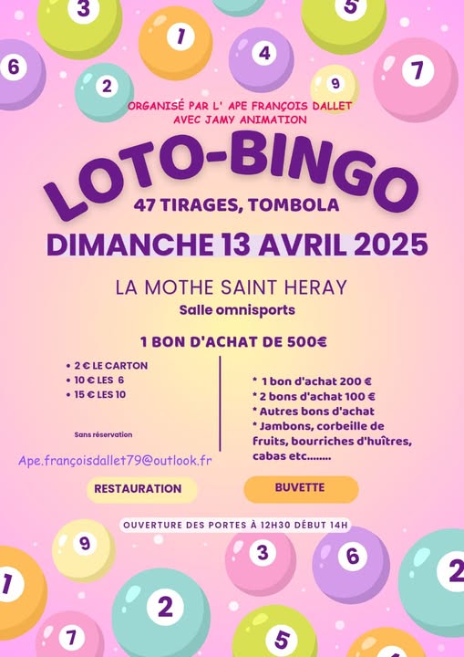 Loto Bingo à La Mothe Saint-Heray