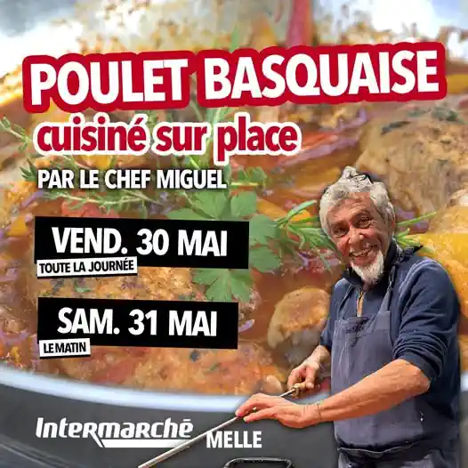 Poulet Basquaise cuisiné sur place à Melle