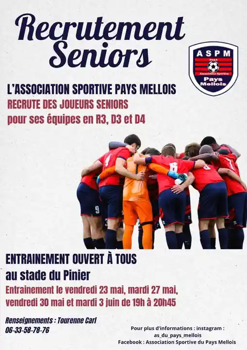 Recrutement joueurs seniors du Mellois Recrutement joueurs seniors du Mellois