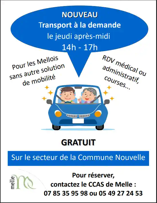 Transport à la demande avec le CCAS à Melle