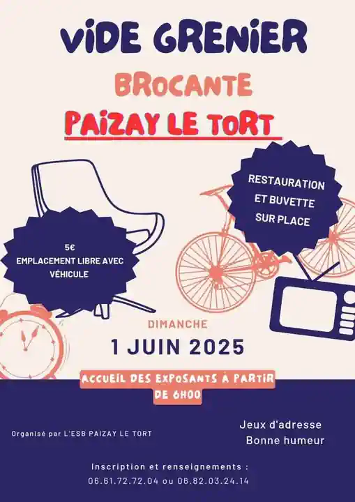 Vide grenier à Paizay-le-Tort