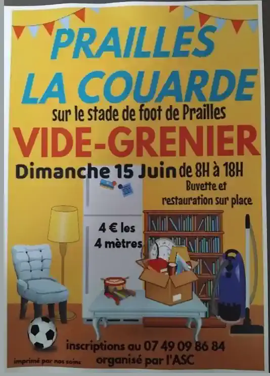 Vide grenier à Prailles-la Couardes